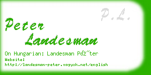 peter landesman business card